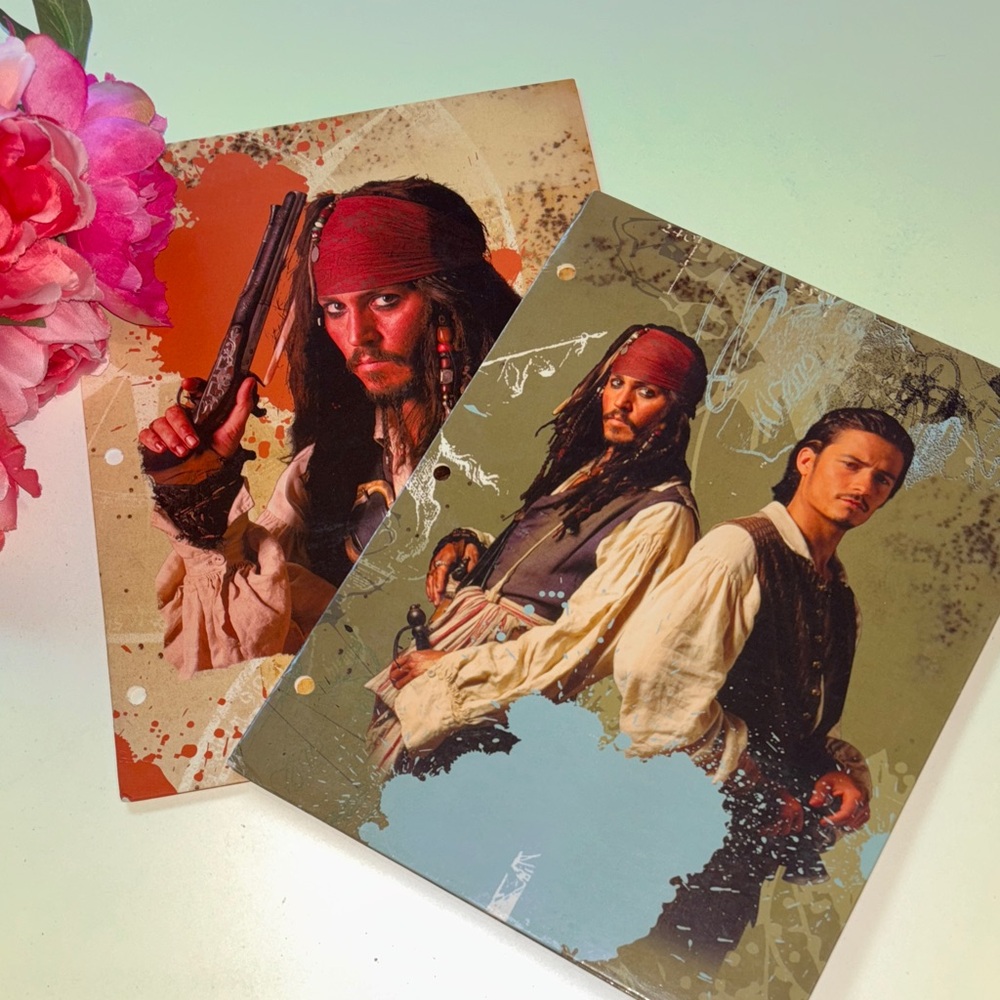 Pirates Of The Caribbean Pocket Folders Disney Curse Of The Black Pearl VTG